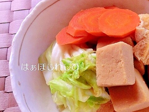 春キャベツと高野豆腐の煮物✿